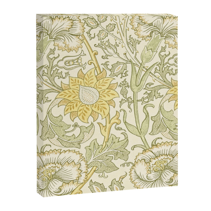 William Morris Pink and Rose Cowslip Fennel Yellow Pattern Canvas Print Gallery Image 1
