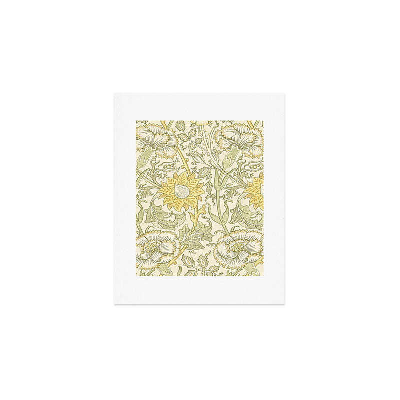 William Morris Pink and Rose Cowslip Fennel Yellow Pattern Art Print Gallery Image 1