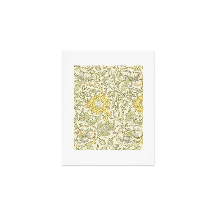 William Morris Pink and Rose Cowslip Fennel Yellow Pattern Art Print Gallery Image 1