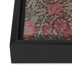 William Morris Plum Wine Floral Framed Canvas Print Gallery Image 3