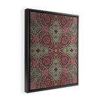William Morris Plum Wine Floral Framed Canvas Print Gallery Image 2