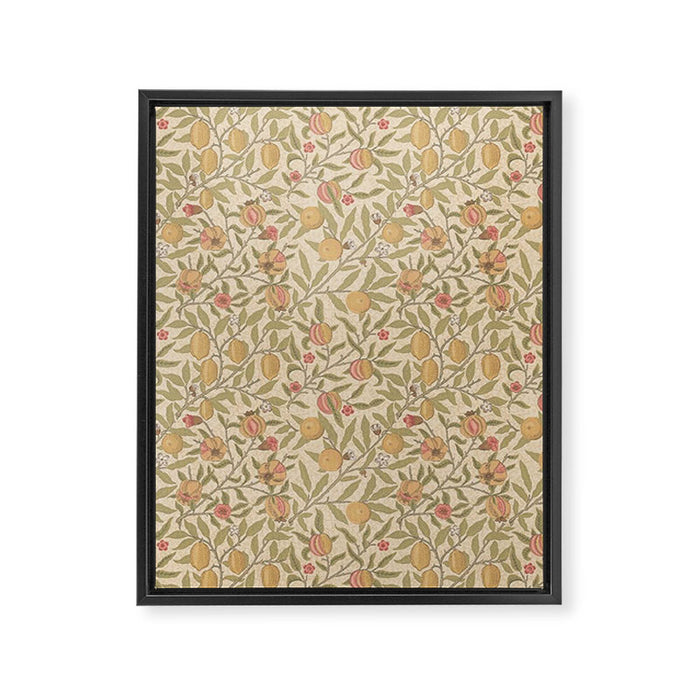 William Morris Pomegranate Fruit Limestone Artichoke Framed Canvas Print Gallery Image 1