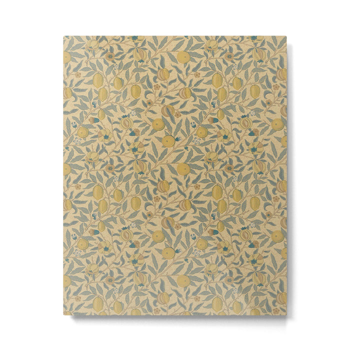 William Morris Pomegranate Fruit Blue Gold Metal Print Gallery Image 1