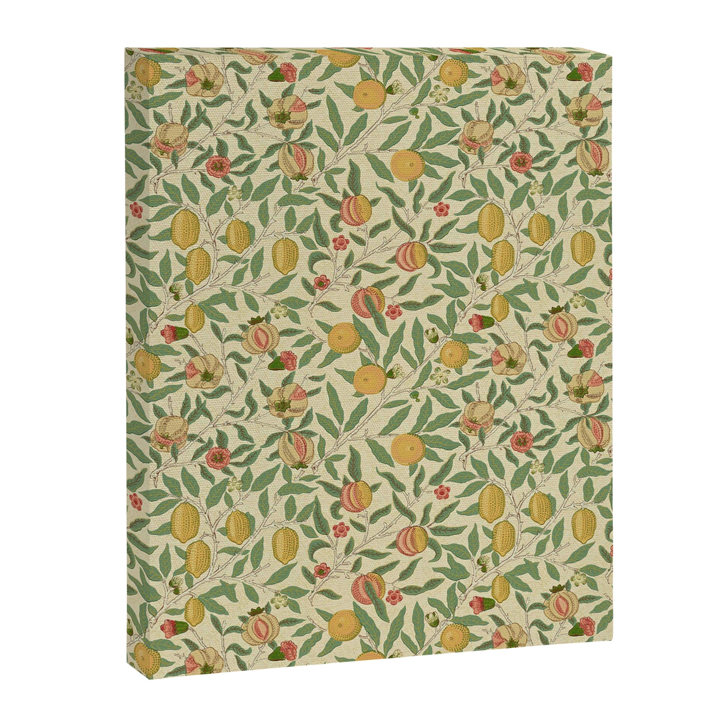 William Morris Pomegranate Fruit Beige Gold Coral Canvas Print Gallery Image 8