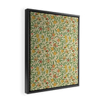 William Morris Pomegranate Fruit Beige Gold Coral Framed Canvas Print Gallery Image 2