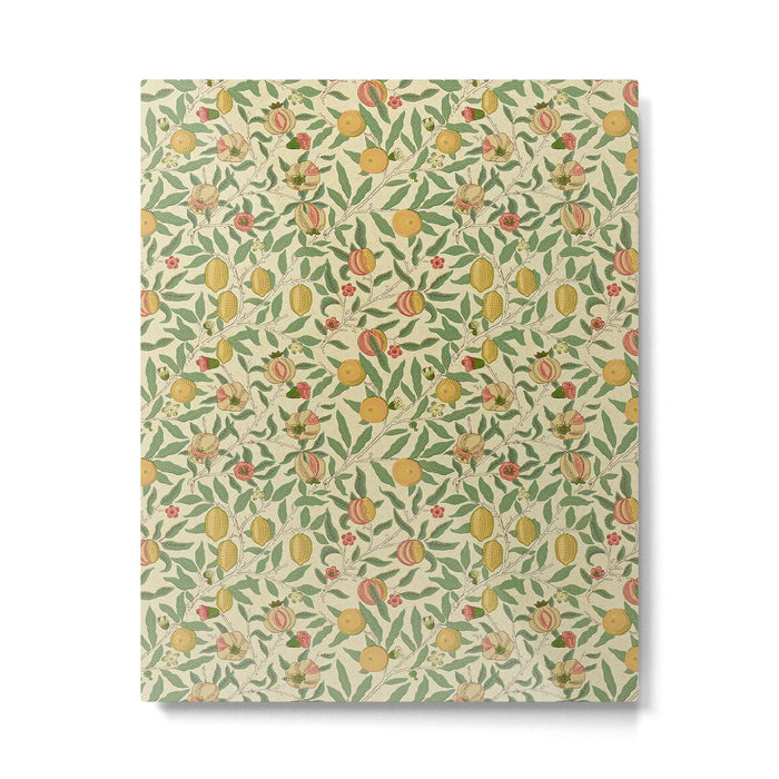 William Morris Pomegranate Fruit Beige Gold Coral Metal Print Gallery Image 1