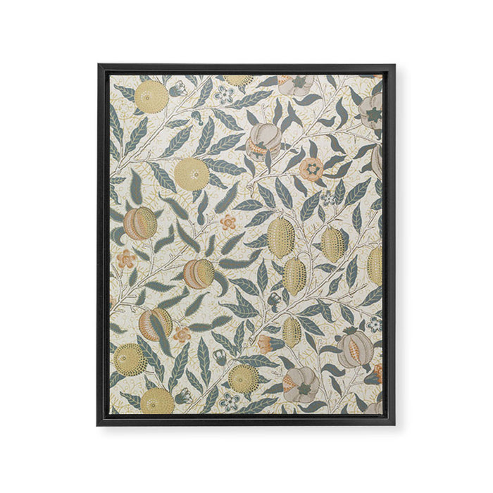 William Morris Pomegranate Fruit Pattern Framed Canvas Print Gallery Image 1