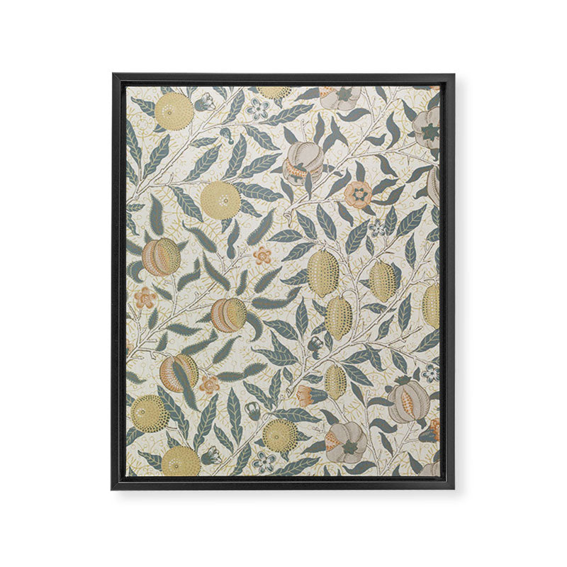 William Morris Pomegranate Fruit Pattern Framed Canvas Print Gallery Image 6