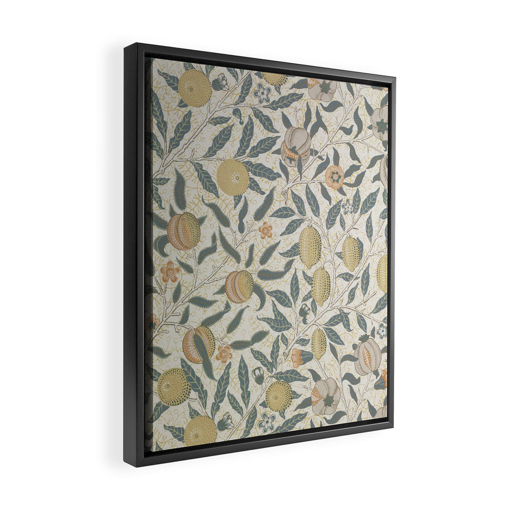William Morris Pomegranate Fruit Pattern Framed Canvas Print Gallery Image 2