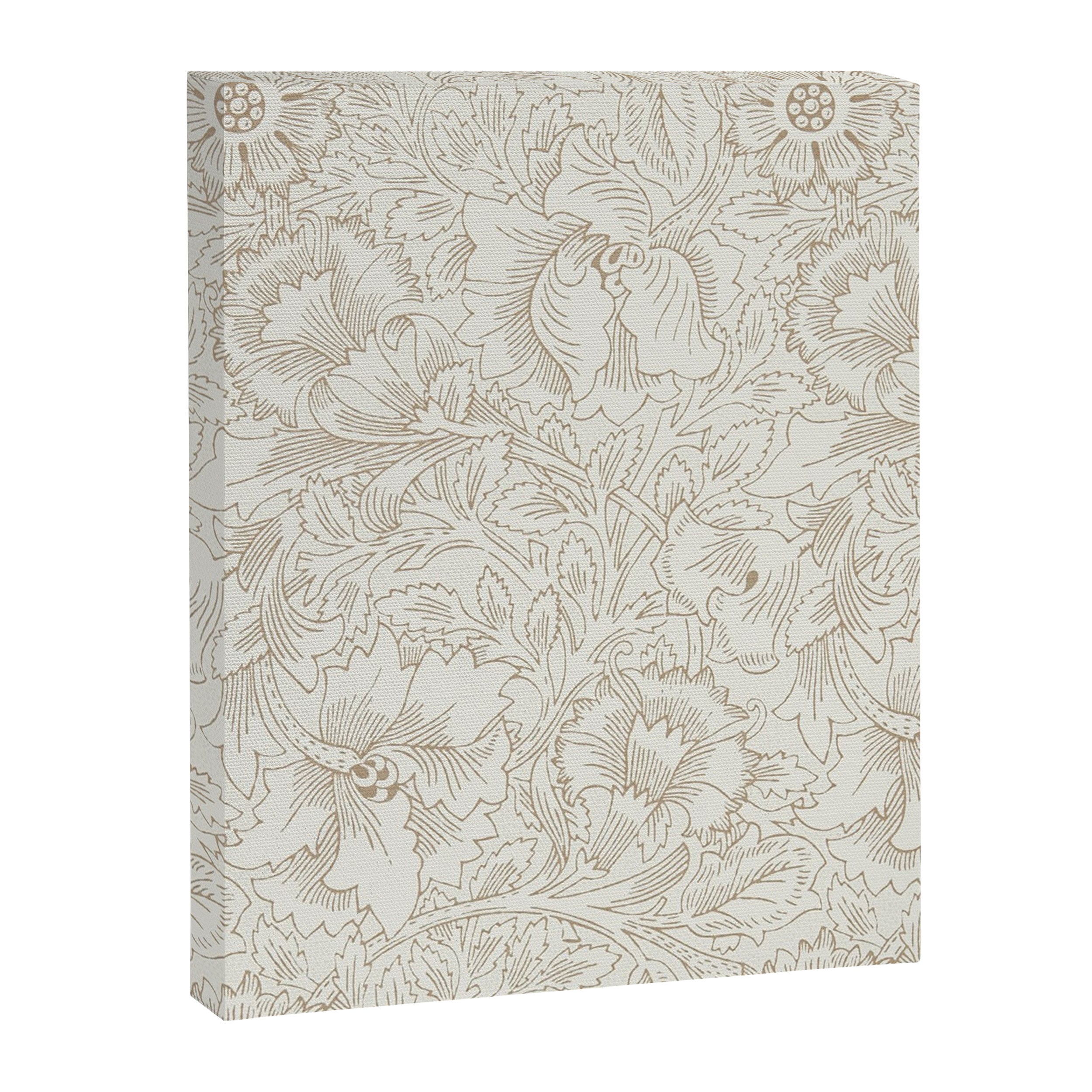 William Morris Poppy Cream Gold Pattern Canvas Print Gallery Image 8