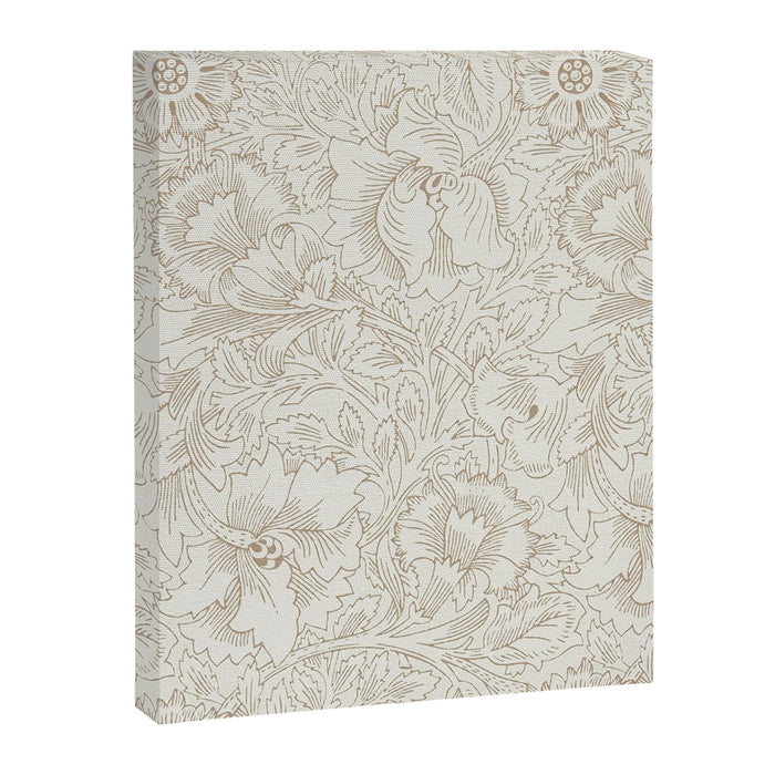 William Morris Poppy Cream Gold Pattern Canvas Print Gallery Image 1