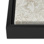 William Morris Poppy Cream Gold Pattern Framed Canvas Print Gallery Image 3