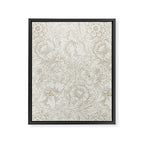 William Morris Poppy Cream Gold Pattern Framed Canvas Print Gallery Image 8