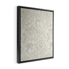 William Morris Poppy Cream Gold Pattern Framed Canvas Print Gallery Image 2