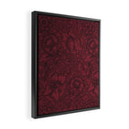 William Morris Poppy Dark Wine Claret Red Pattern Framed Canvas Print Gallery Image 2