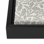 William Morris Pure Acorn Soft Pebble Grey & White Framed Canvas Print Gallery Image 3