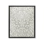 William Morris Pure Acorn Soft Pebble Grey & White Framed Canvas Print Gallery Image 8