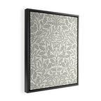 William Morris Pure Acorn Soft Pebble Grey & White Framed Canvas Print Gallery Image 2