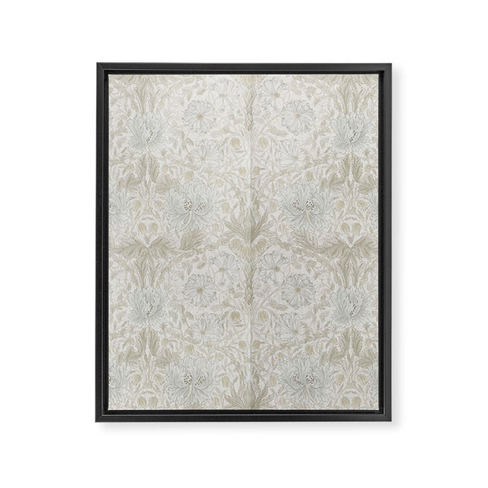 William Morris Pure Honeysuckle Linen Framed Canvas Print Gallery Image 1