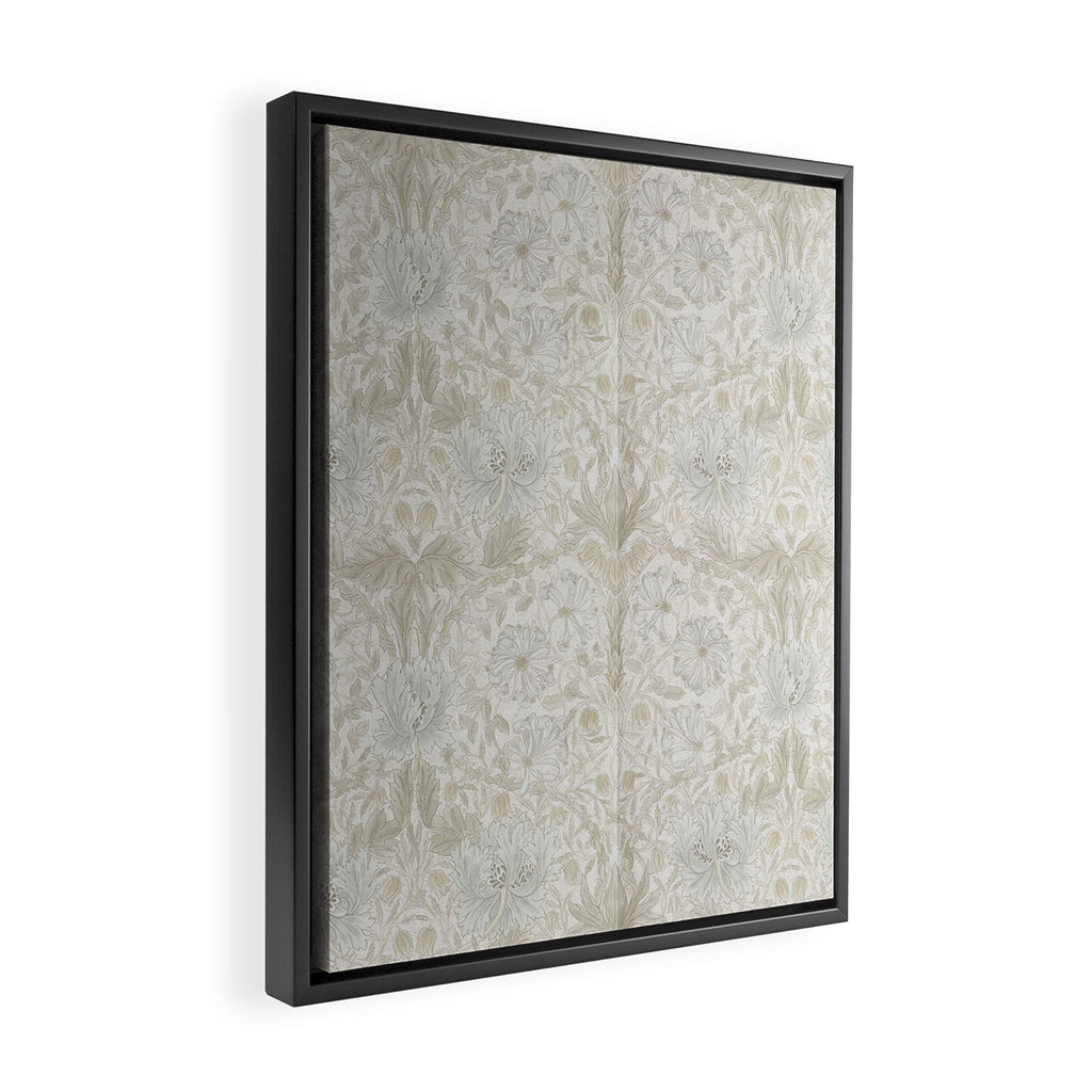 William Morris Pure Honeysuckle Linen Framed Canvas Print Gallery Image 2