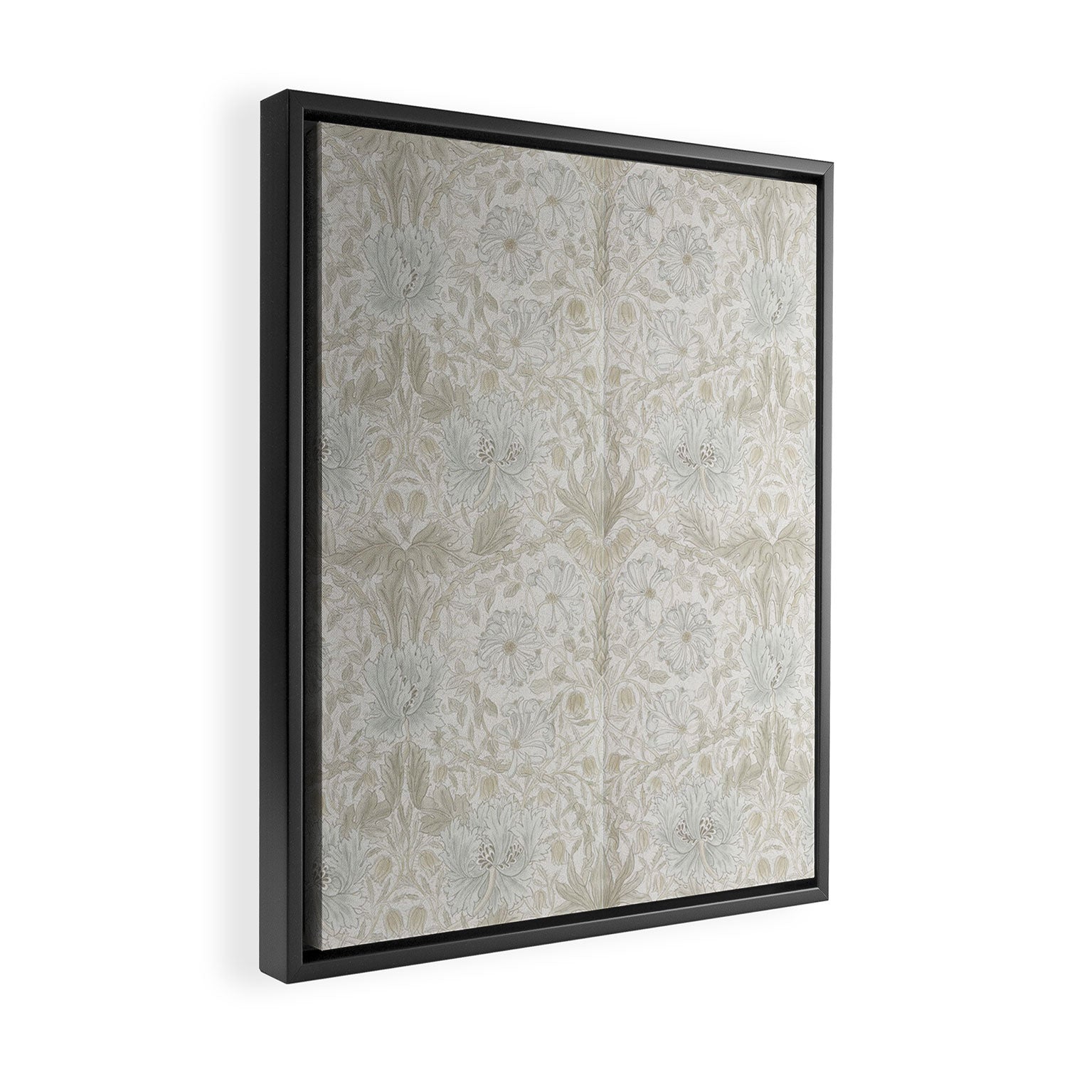 William Morris Pure Honeysuckle Linen Framed Canvas Print Gallery Image 2