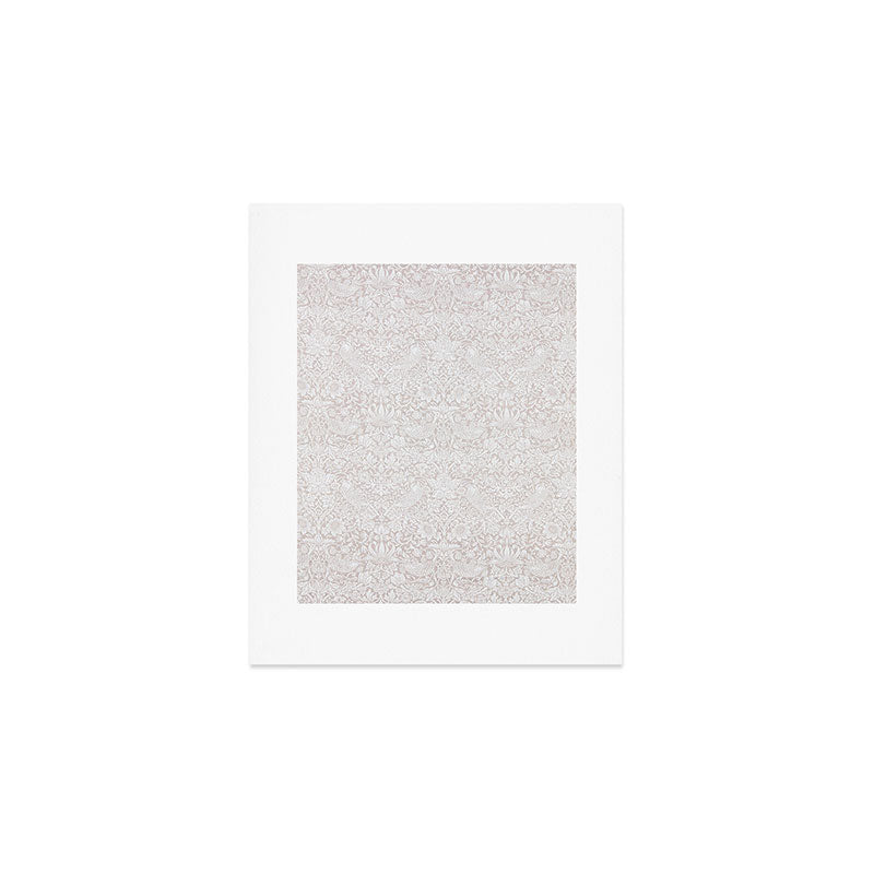 William Morris Pure Strawberry Thief Dove Cream Art Print Gallery Image 1