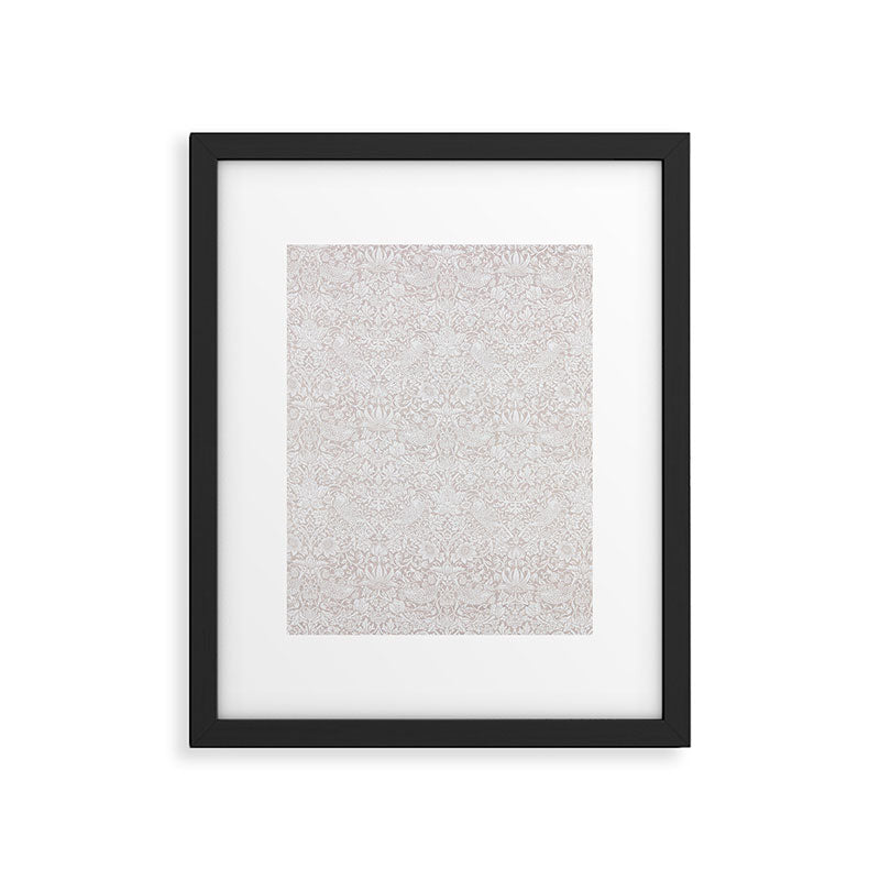 William Morris Pure Strawberry Thief Dove Cream Framed Art Print Gallery Image 6