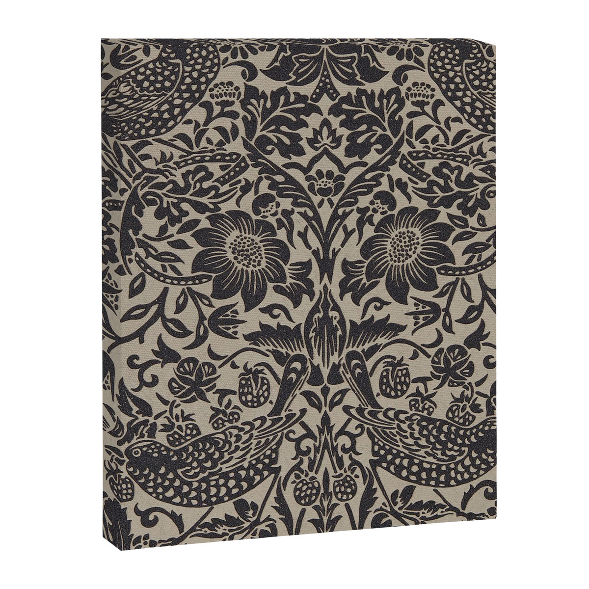 William Morris Pure Strawberry Thief Black Gilver Graphite Pattern Canvas Print Gallery Image 8
