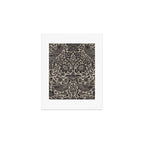 William Morris Pure Strawberry Thief Black Gilver Graphite Pattern Art Print Gallery Image 1