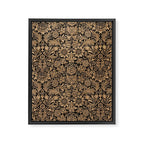 William Morris Pure Sunflower Brown Maple Lichen Vintage Pattern Framed Canvas Print Gallery Image 8
