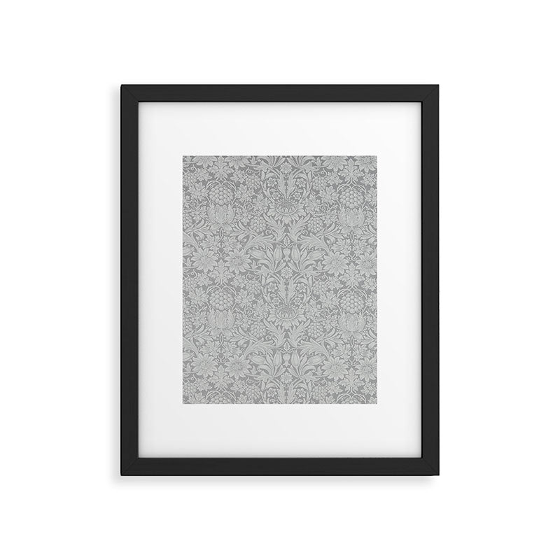 William Morris Pure Sunflower Dove Grey Vintage Pattern Framed Art Print Gallery Image 6