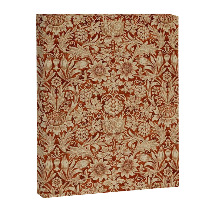 William Morris Pure Sunflower Red Saffron Vellum Vintage Pattern Canvas Print Gallery Image 1
