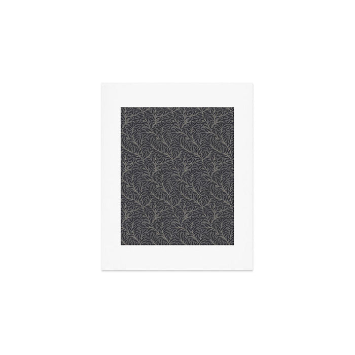 William Morris Pure Willow Bough Charcoal Black Art Print Gallery Image 1