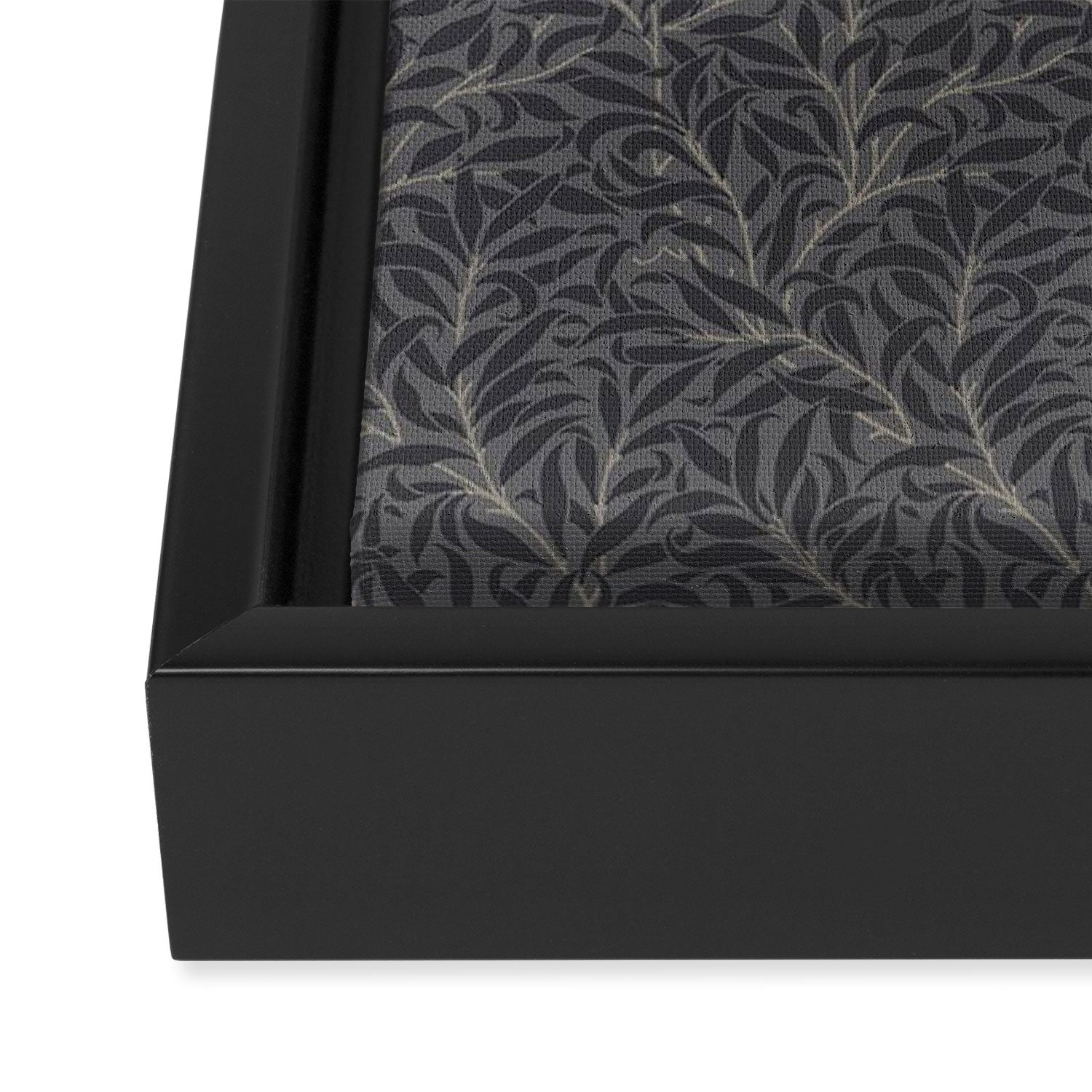 William Morris Pure Willow Bough Charcoal Black Framed Canvas Print Gallery Image 3