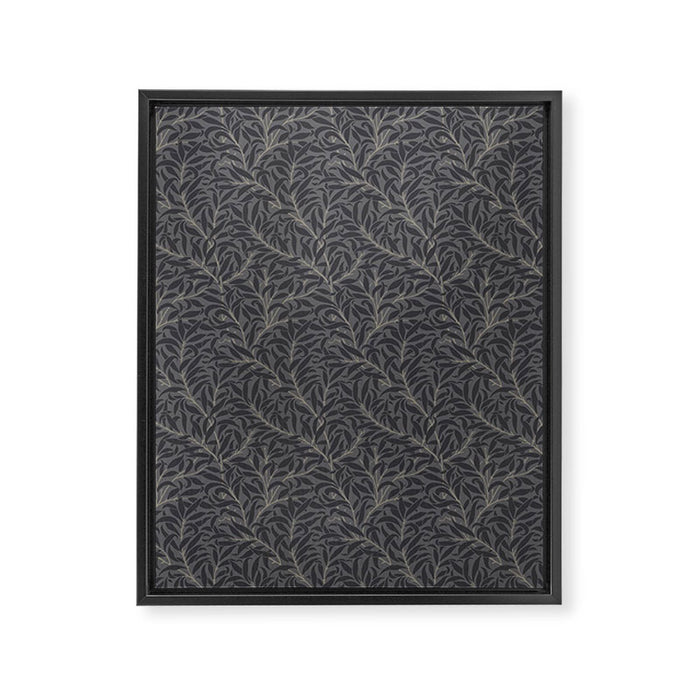William Morris Pure Willow Bough Charcoal Black Framed Canvas Print Gallery Image 1