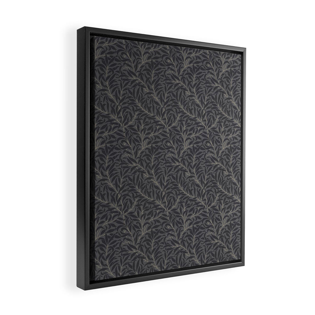 William Morris Pure Willow Bough Charcoal Black Framed Canvas Print Gallery Image 2