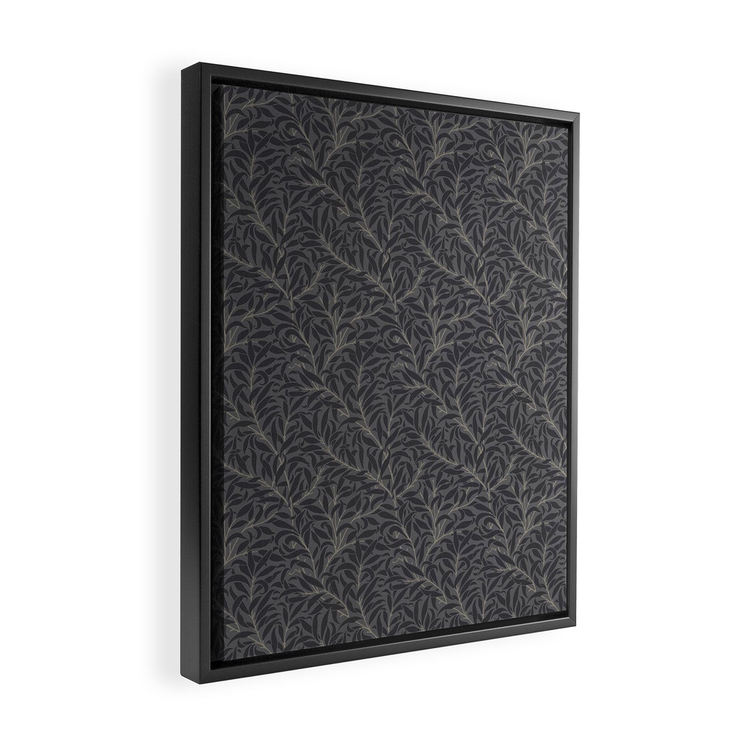William Morris Pure Willow Bough Charcoal Black Framed Canvas Print Gallery Image 2