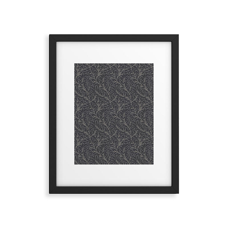 William Morris Pure Willow Bough Charcoal Black Framed Art Print Gallery Image 6
