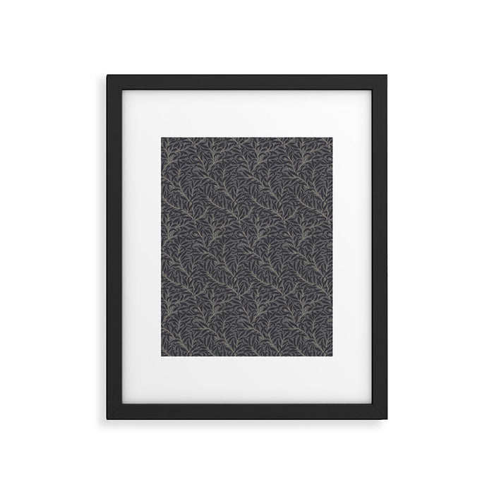 William Morris Pure Willow Bough Charcoal Black Framed Art Print Gallery Image 1