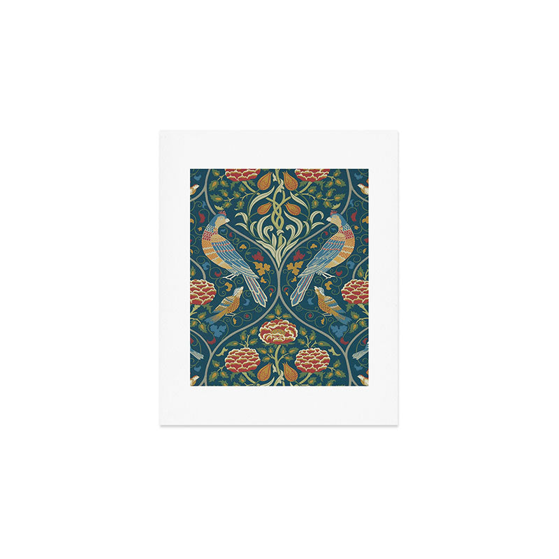 William Morris Seasons by May Melsetter Indigo Blue Art Print Gallery Image 1