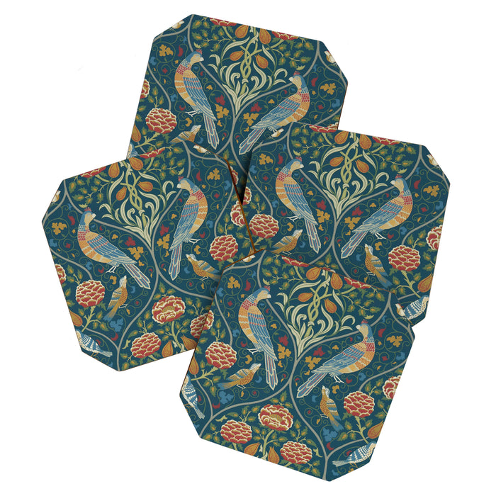William Morris Seasons by May Melsetter Indigo Blue Coaster Gallery Image 1