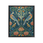 William Morris Seasons by May Melsetter Indigo Blue Framed Canvas Print Gallery Image 8