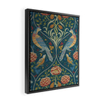 William Morris Seasons by May Melsetter Indigo Blue Framed Canvas Print Gallery Image 2
