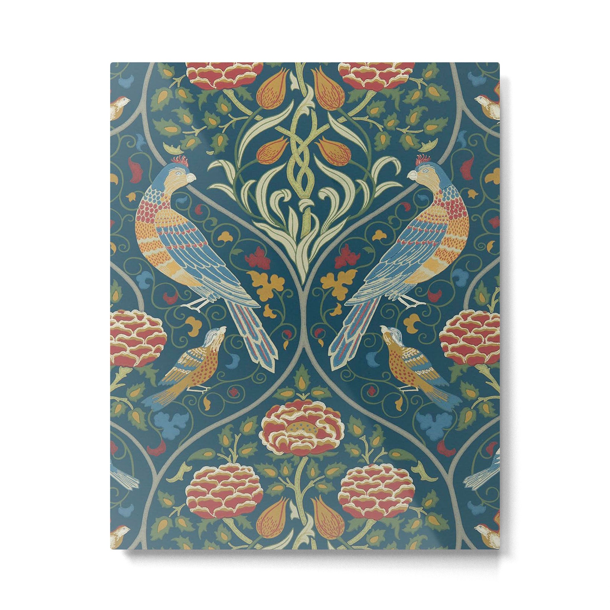 William Morris Seasons by May Melsetter Indigo Blue Metal Print Gallery Image 6