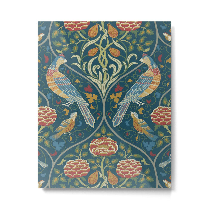William Morris Seasons by May Melsetter Indigo Blue Metal Print Gallery Image 1