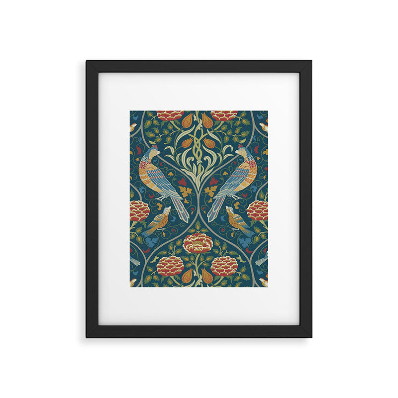 William Morris Seasons by May Melsetter Indigo Blue Framed Art Print Gallery Image 6
