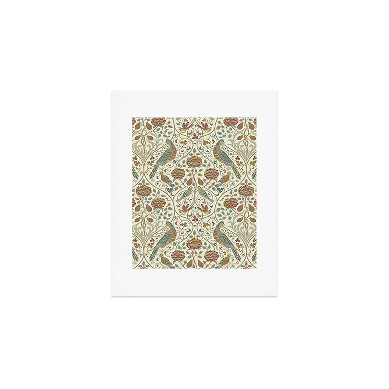 William Morris Seasons By May Birds Linen Art Print Gallery Image 1