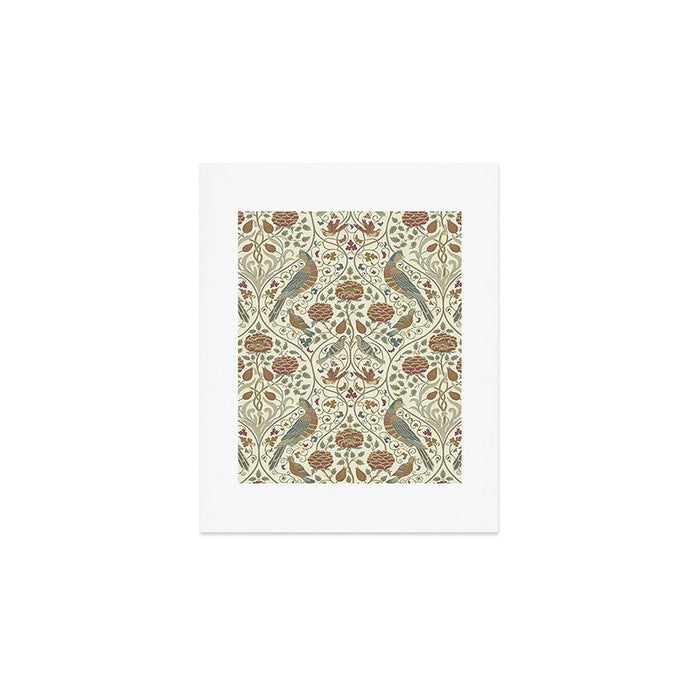 William Morris Seasons By May Birds Linen Art Print Gallery Image 1