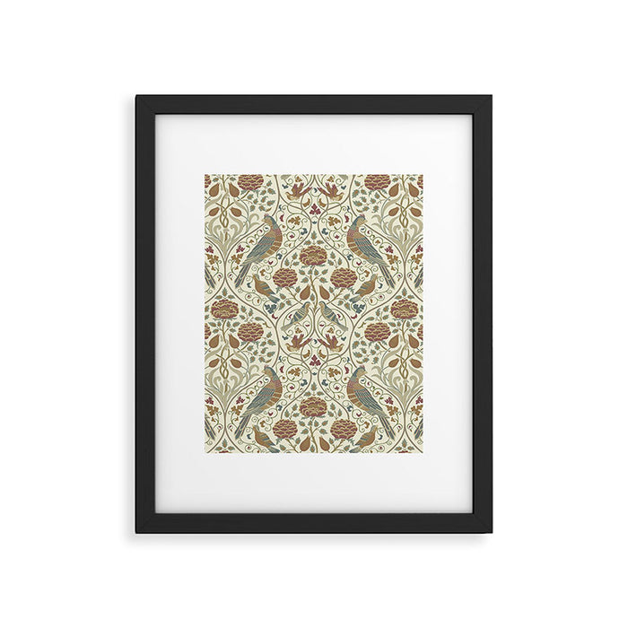 William Morris Seasons By May Birds Linen Framed Art Print Gallery Image 1