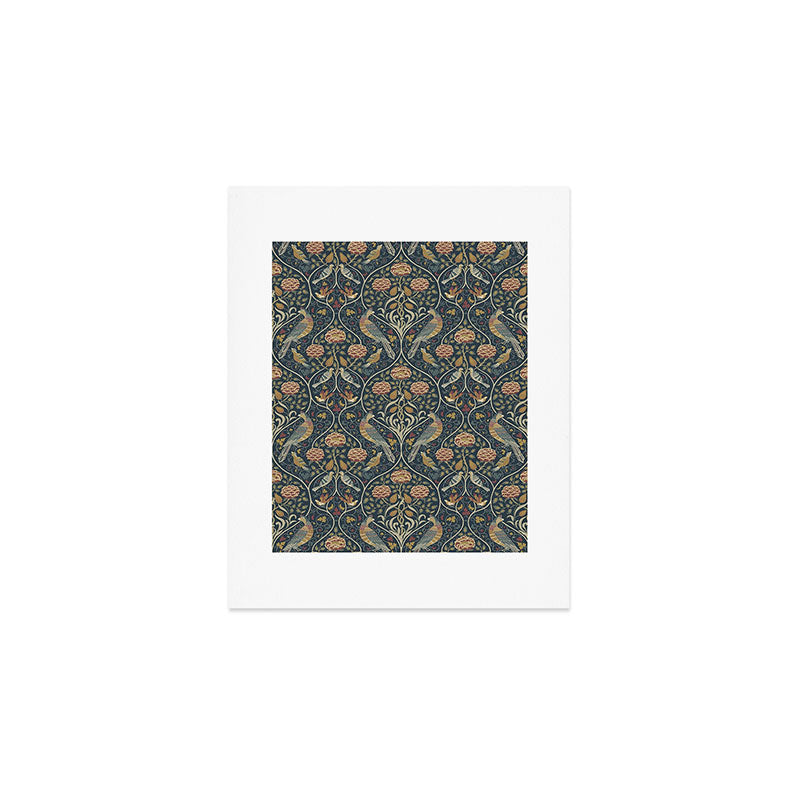 William Morris Seasons by May Melsetter Indigo Art Print Gallery Image 1